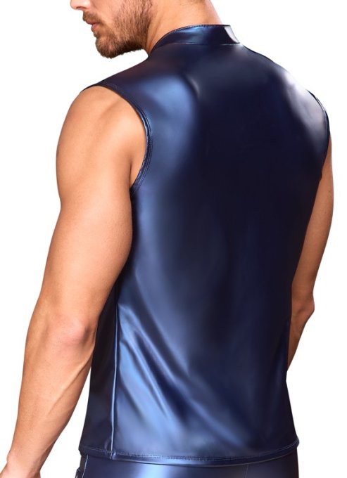 Veste avec zip Top Eclino Bleu métallisé