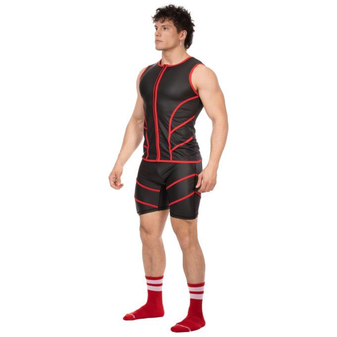 Veste sans manche Robin Noir-Rouge