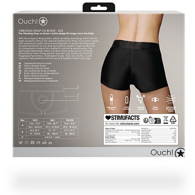 Boxer vibrant STRAP-ON BOXER Noir