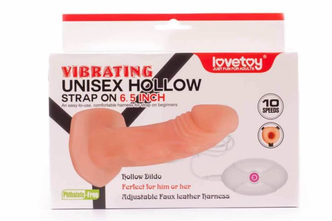 Gode ceinture vibrant unisex hollow 16 x 4.3 cm