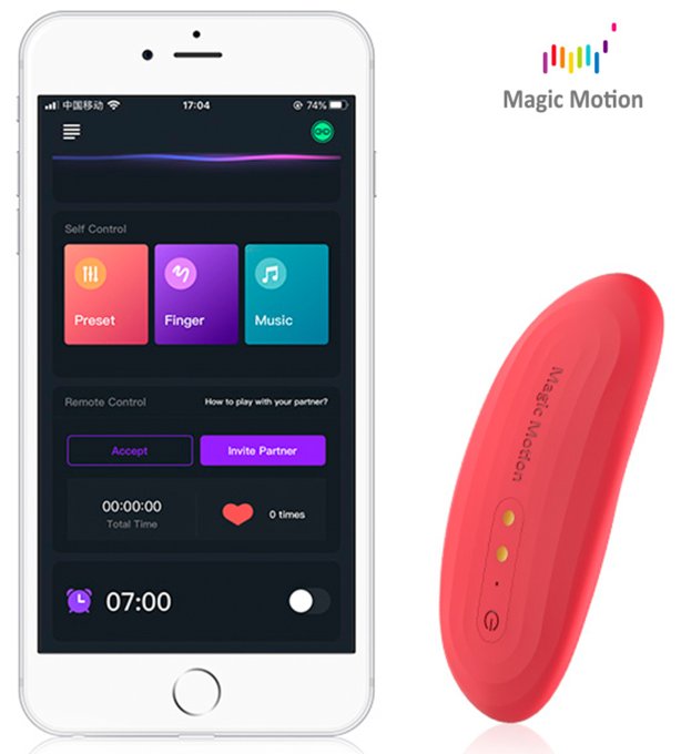 Vibro de culotte connecté Magic Nyx Rouge