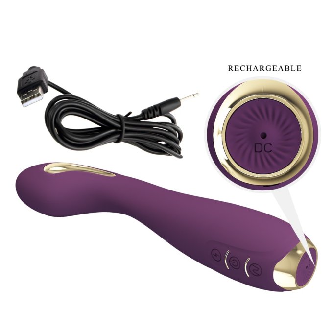 Vibro Point G Électro Connecté Hector 16 x 3.8cm Prune