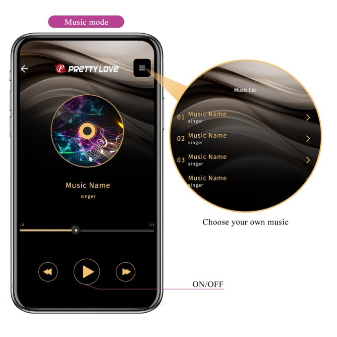 Vibro Point G Électro Connecté Hector 16 x 3.8cm Prune