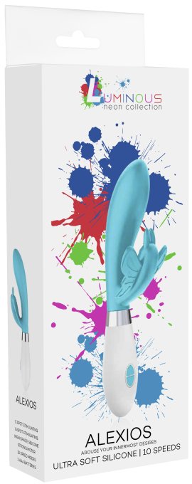 Vibro Rabbit Alexios 21cm Bleu