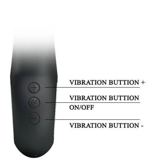 Vibro Rabbit Carina 19 x 3.4 cm Noir