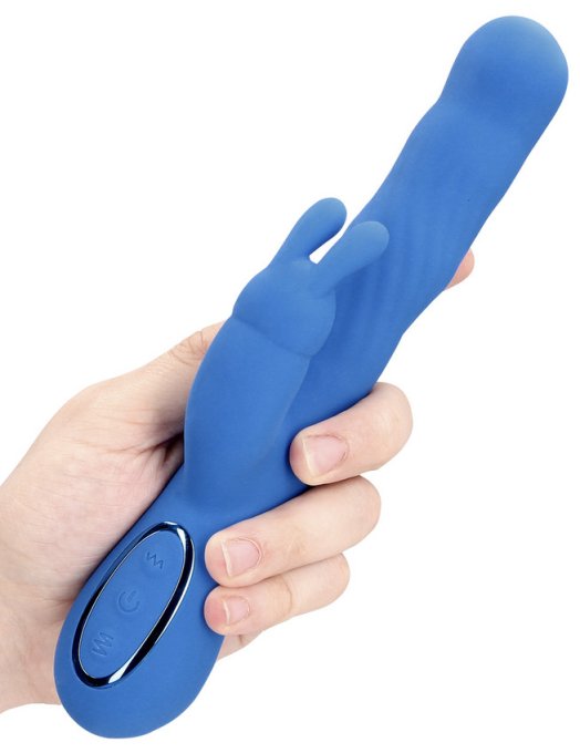 Vibro Rabbit Jetset 14 x 3.5cm Bleu