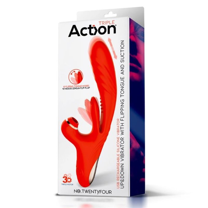 Vibro Rabbit Up & Down Flip Rouge