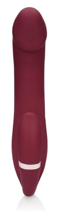 Vibromasseur sans harnais Strapless Loveline 12 x 3.8cm Violet