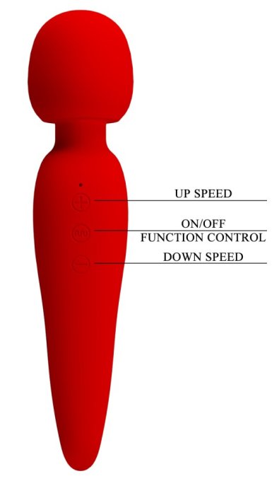 Wand Meredith 21.5cm Tête 50mm Rouge